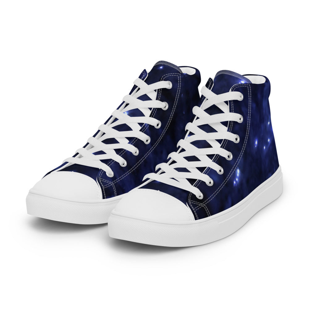 Abstract Galaxy Men's High Tops Left Front