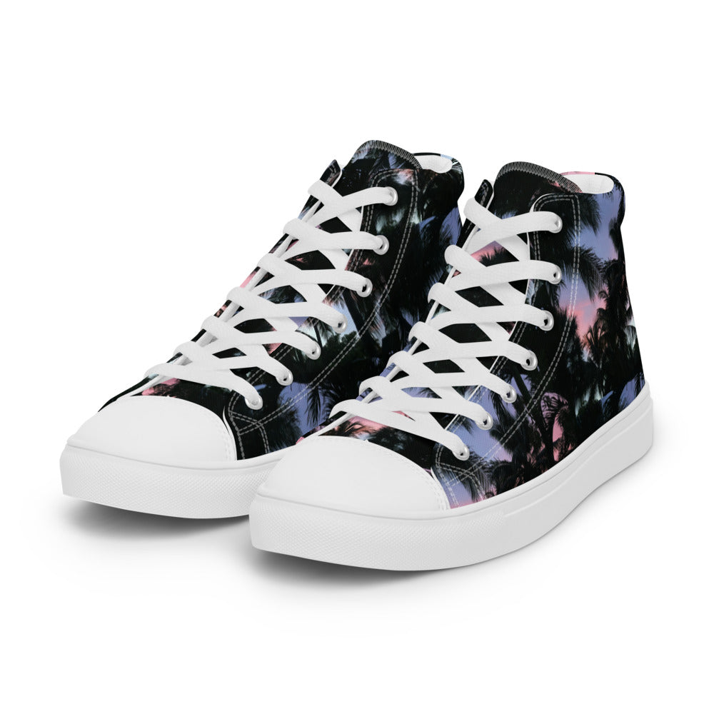 Sunset Palms Men's High Tops Left Front