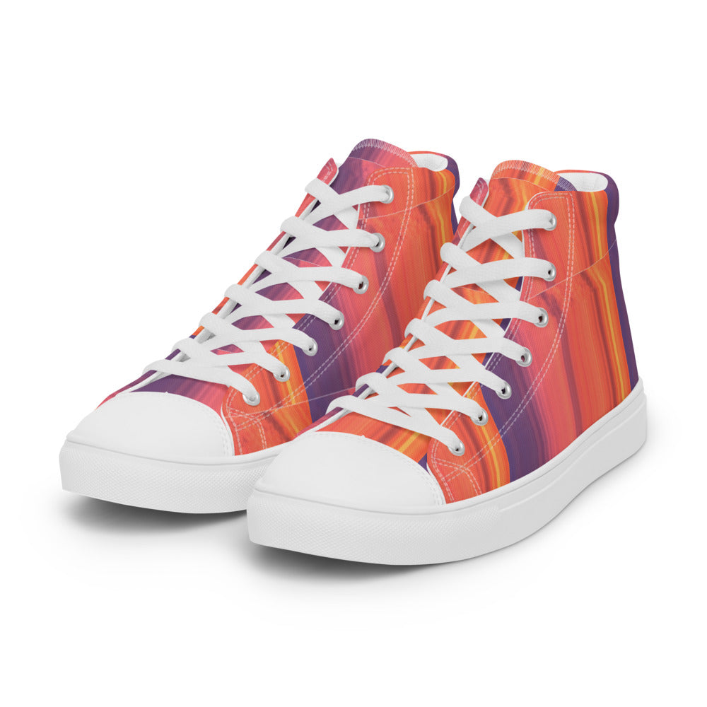 Abstract Sunset Men's High Tops Left Front