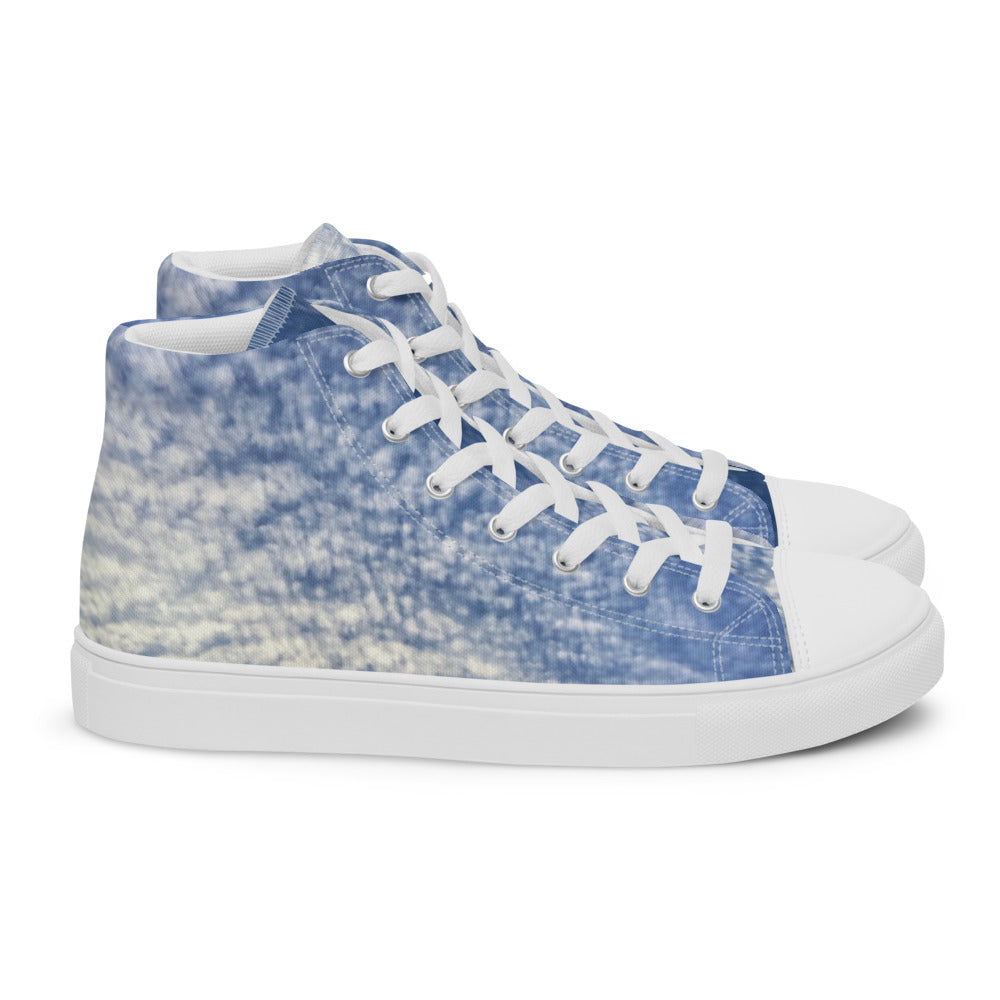 Paintbrush Clouds Men's High Tops Right