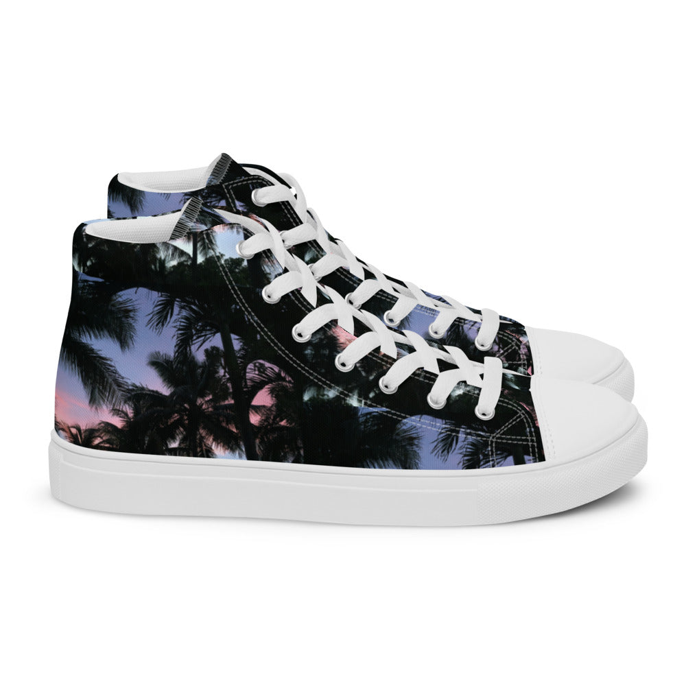 Sunset Palms Men's High Tops Right