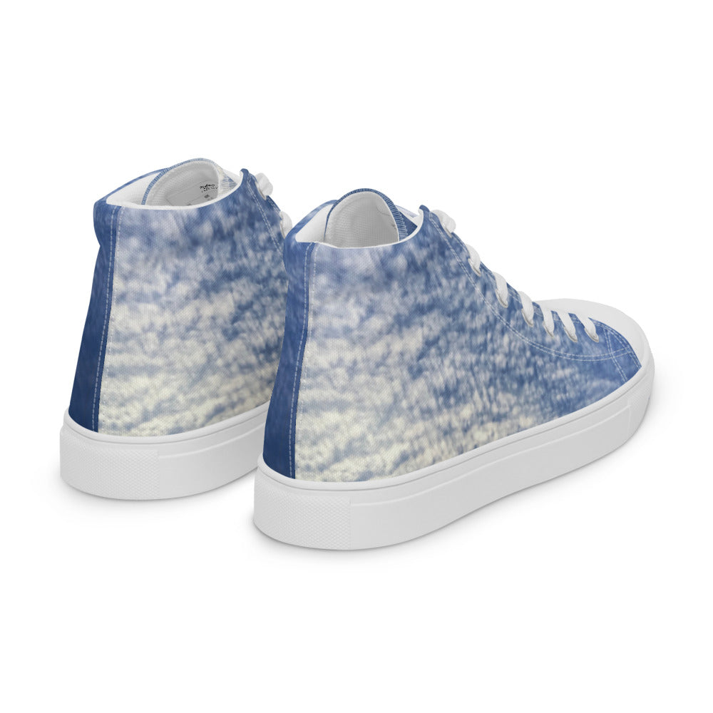 Paintbrush Clouds Men's High Tops Right Back