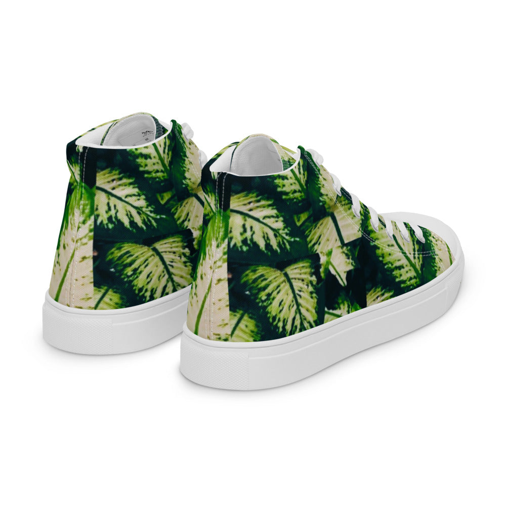 Rainforest Leaves Men’s High Tops Right Back