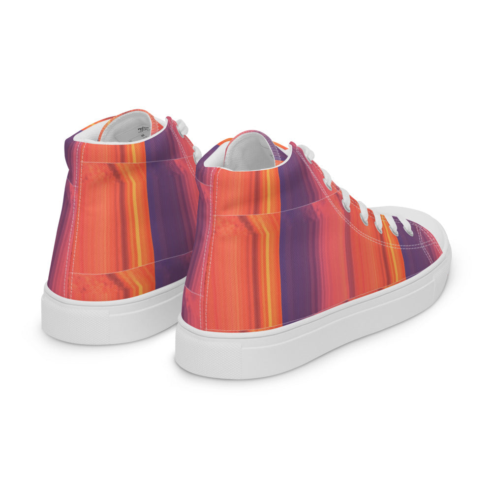 Abstract Sunset Men's High Tops Right Back