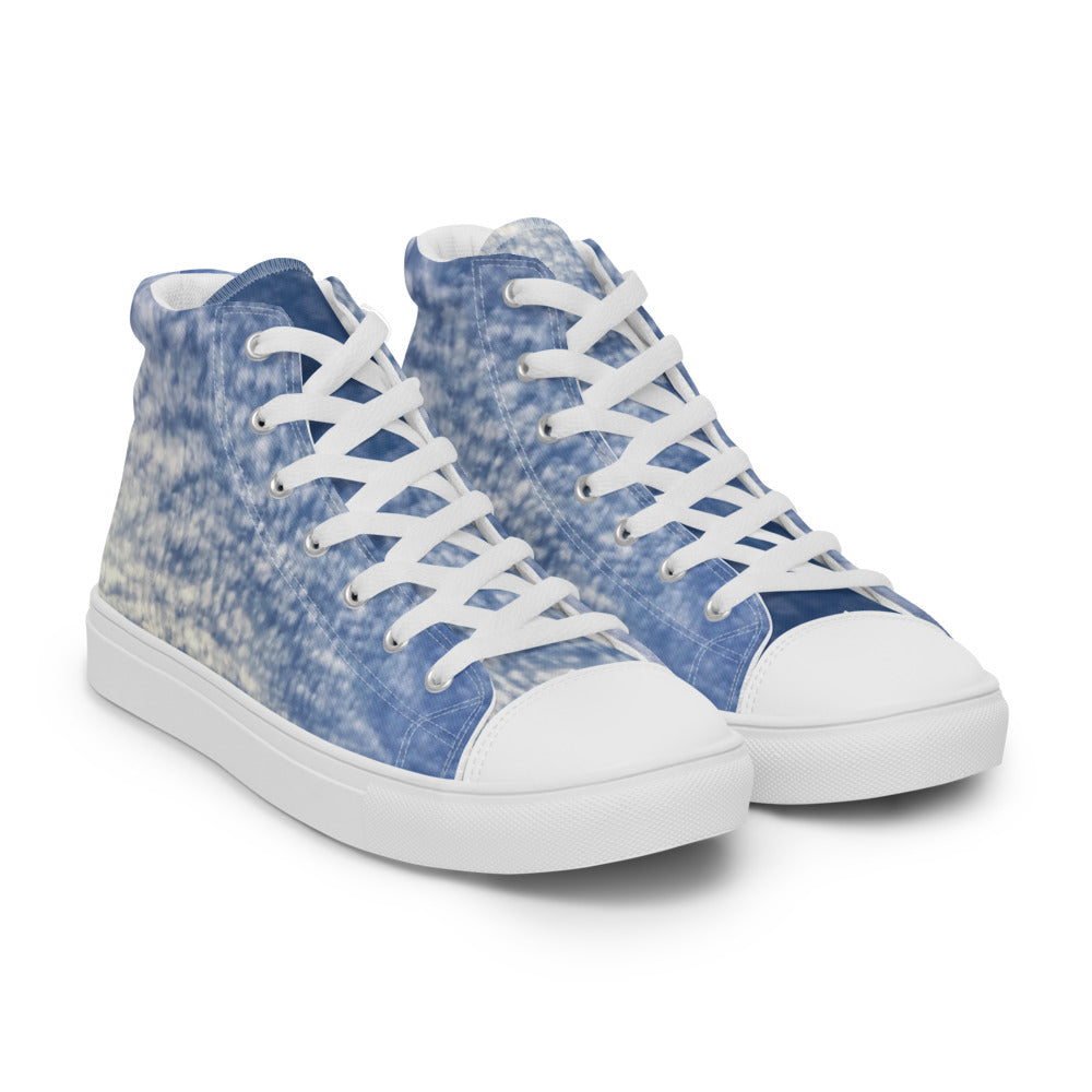 Paintbrush Clouds Men's High Tops Right Front