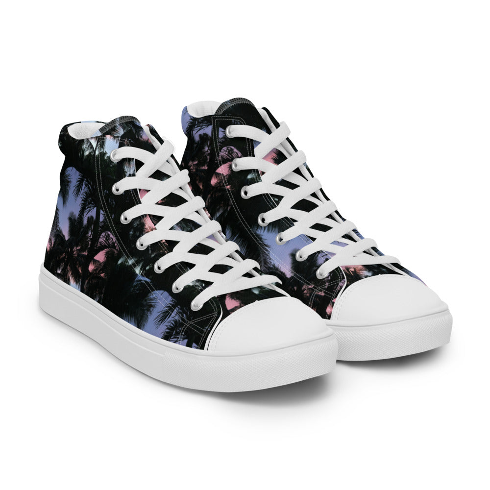 Sunset Palms Men's High Tops Right Front