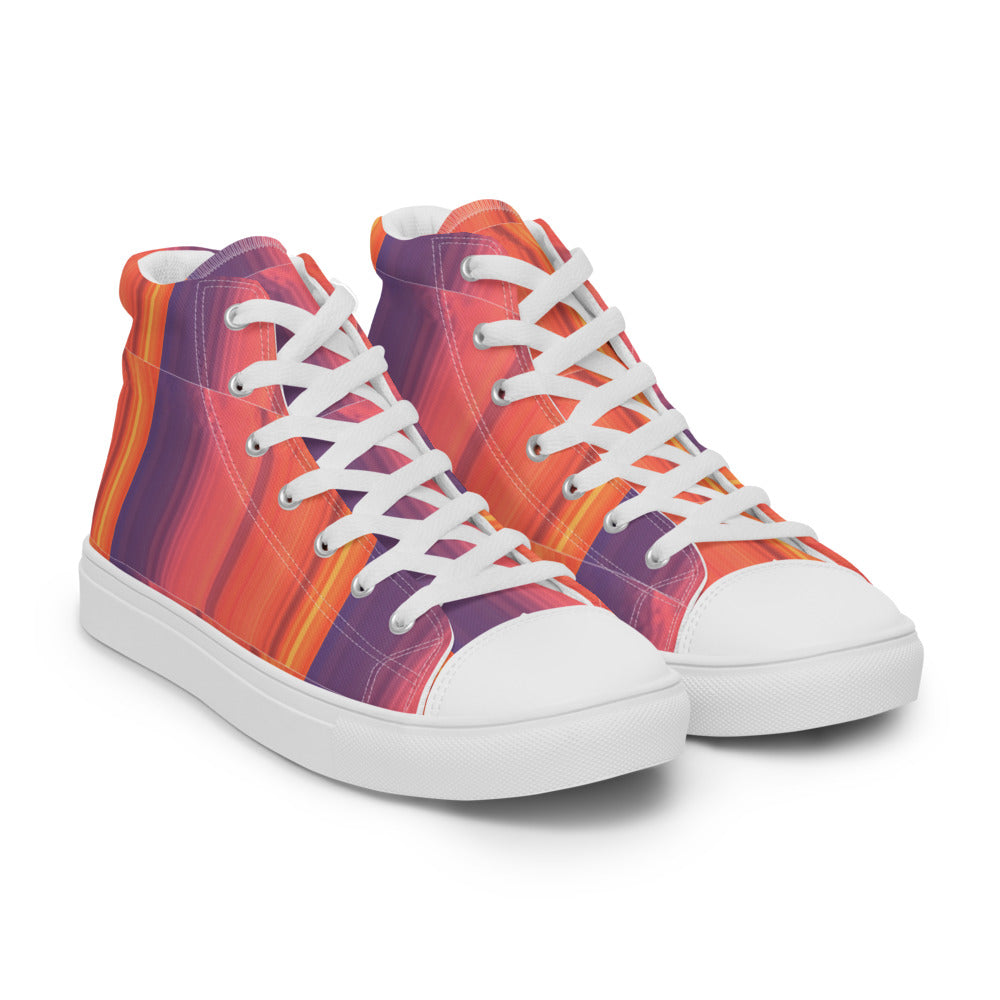 Abstract Sunset Men's High Tops Right Front