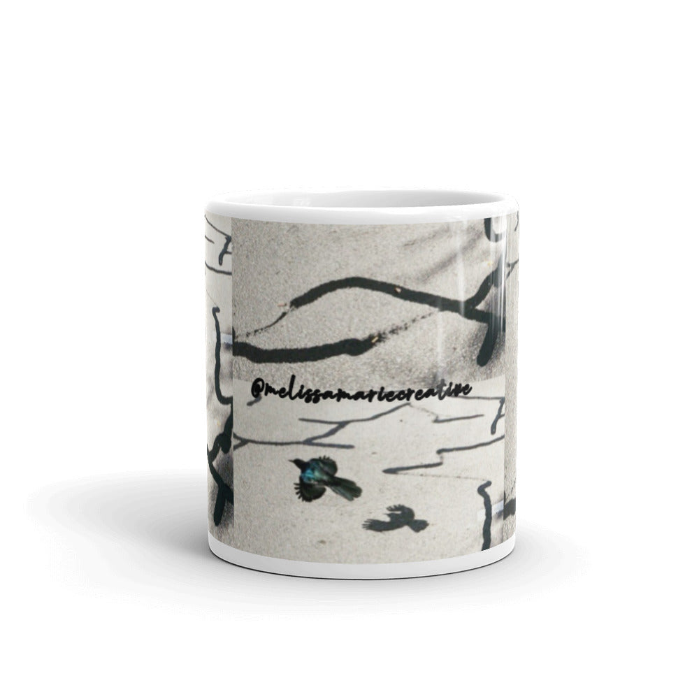 Desert Bird Abstract Mug 11oz Front