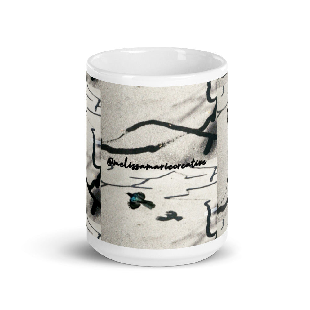 Desert Bird Abstract Mug 15oz Front