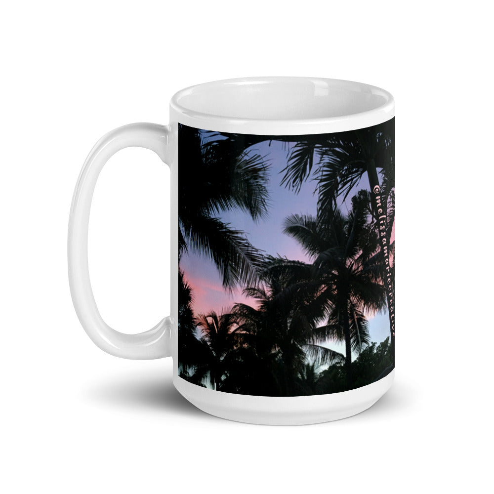 Sunset Palms Mug 15oz Handle Left