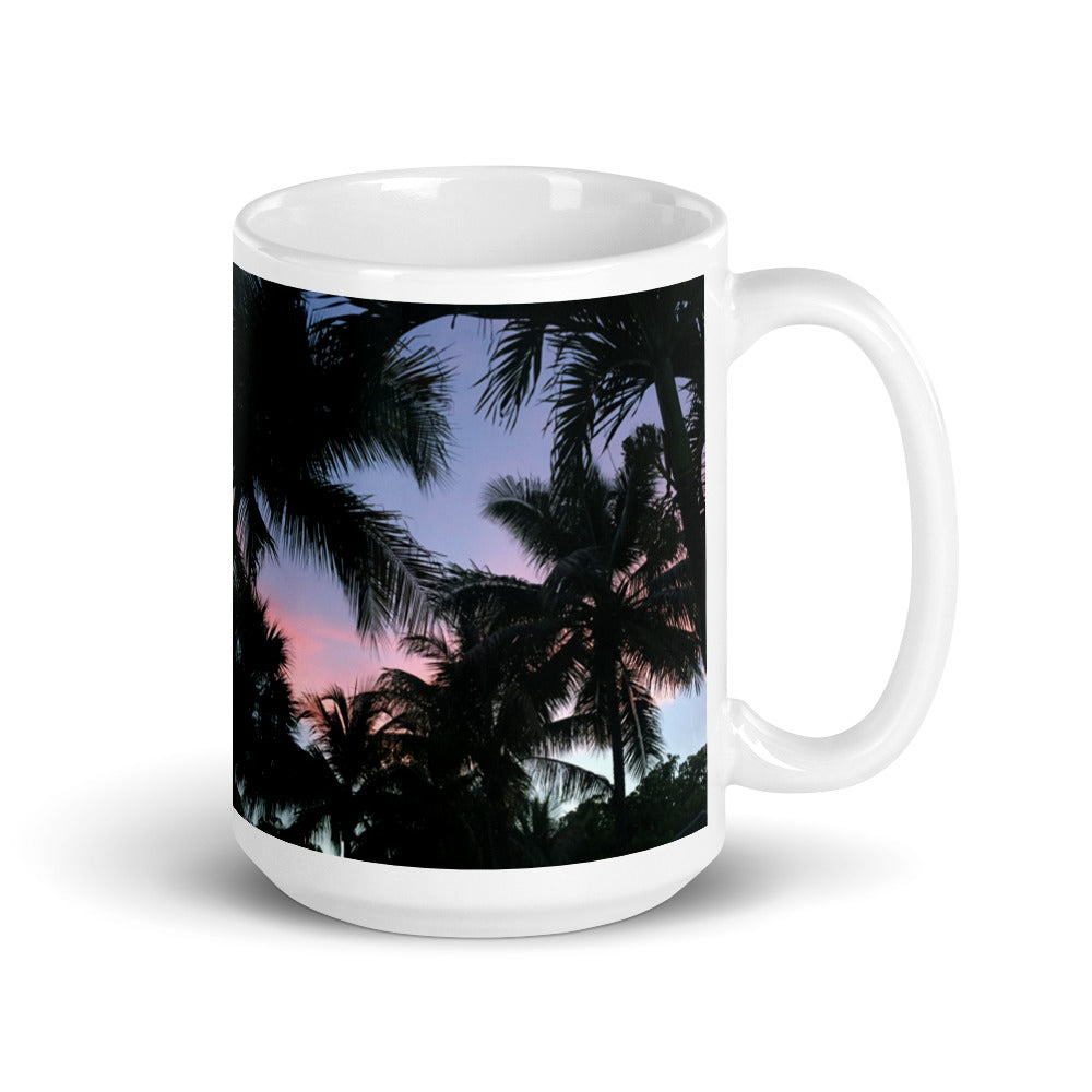 Sunset Palms Mug 15oz Handle Right