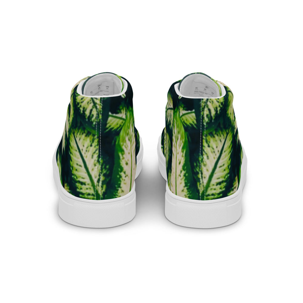 Rainforest Leaves Women's High Tops Back