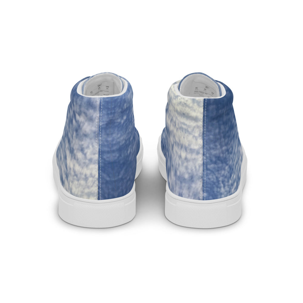 Paintbrush Clouds Women's High Tops Back