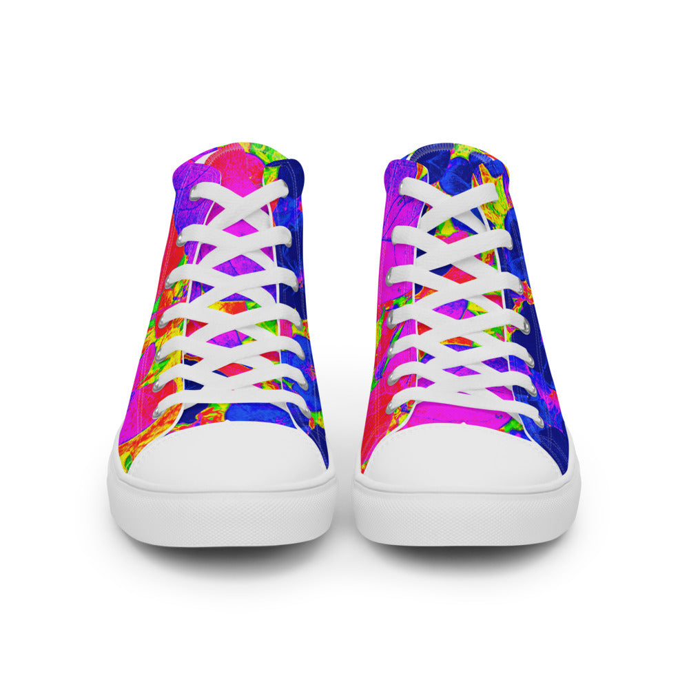 Neon Leaves Women's High Tops Front