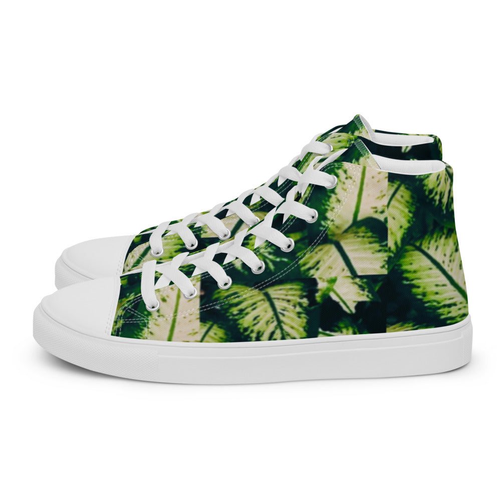 Rainforest Leaves Women's High Tops Left Shoe