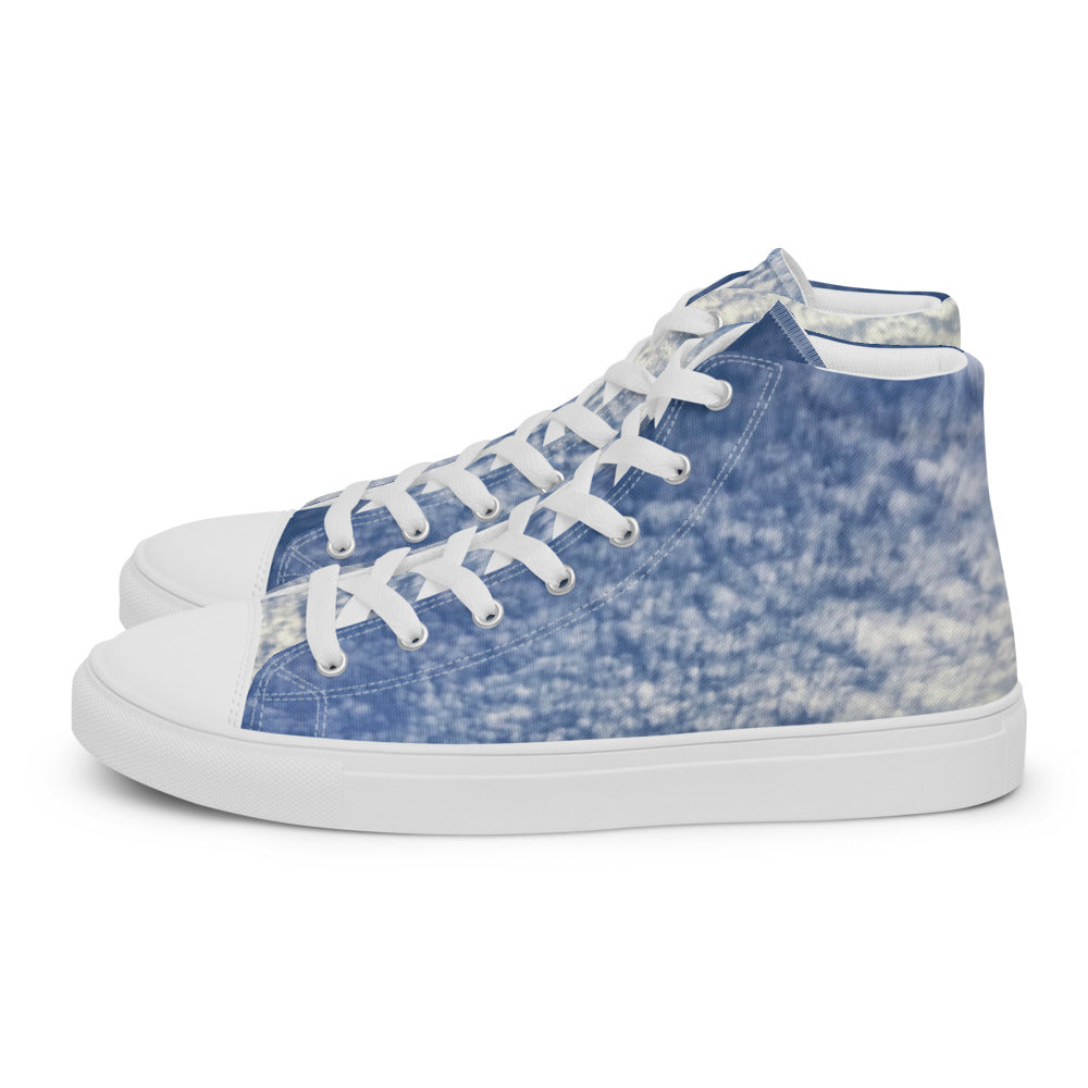 Paintbrush Clouds Women's High Tops Left Shoe