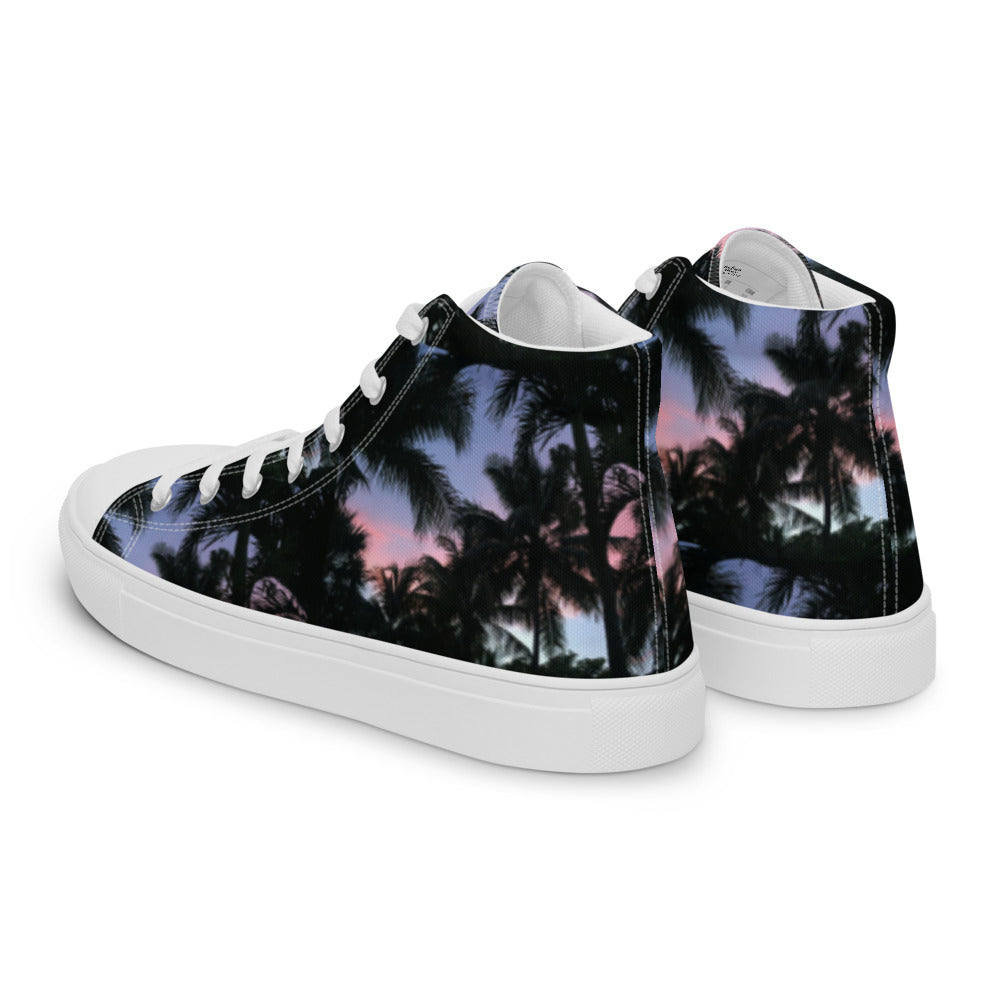 Sunset Palms Women's High Tops Left Back