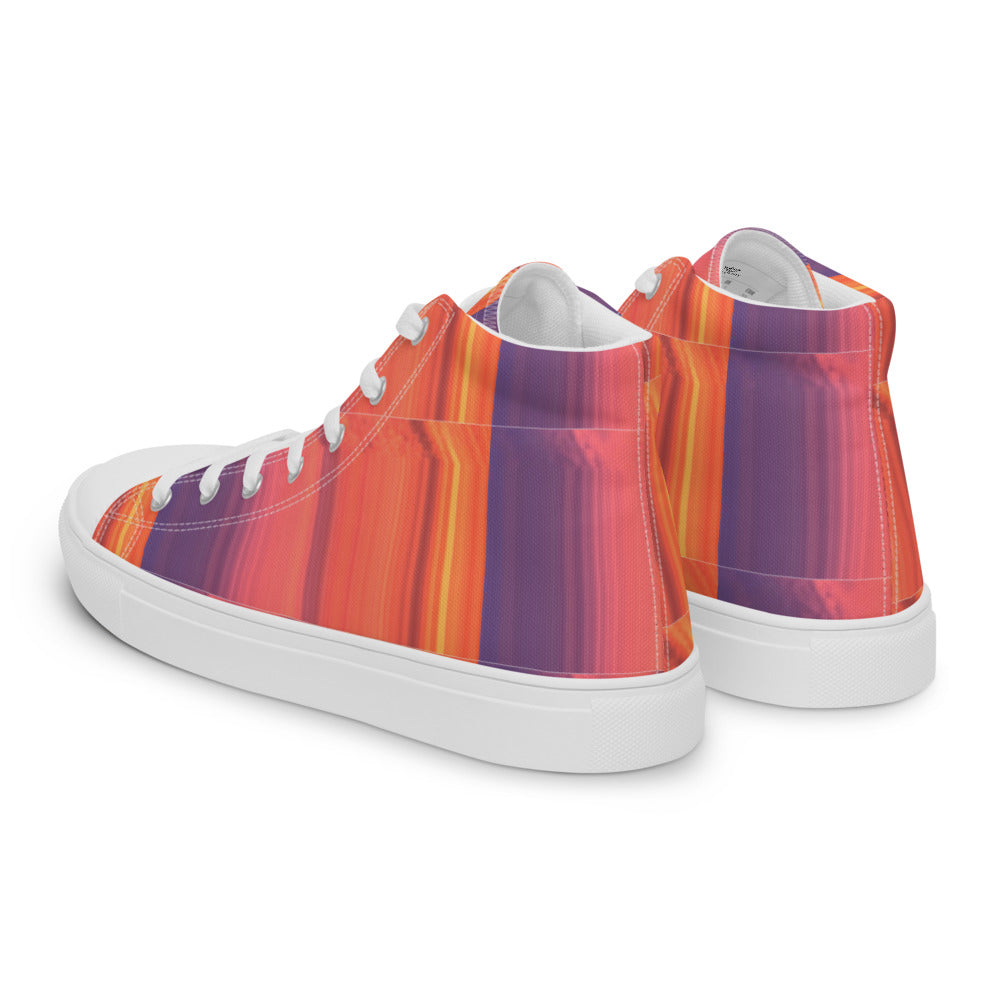 Abstract Sunset Women's High Tops Left Back