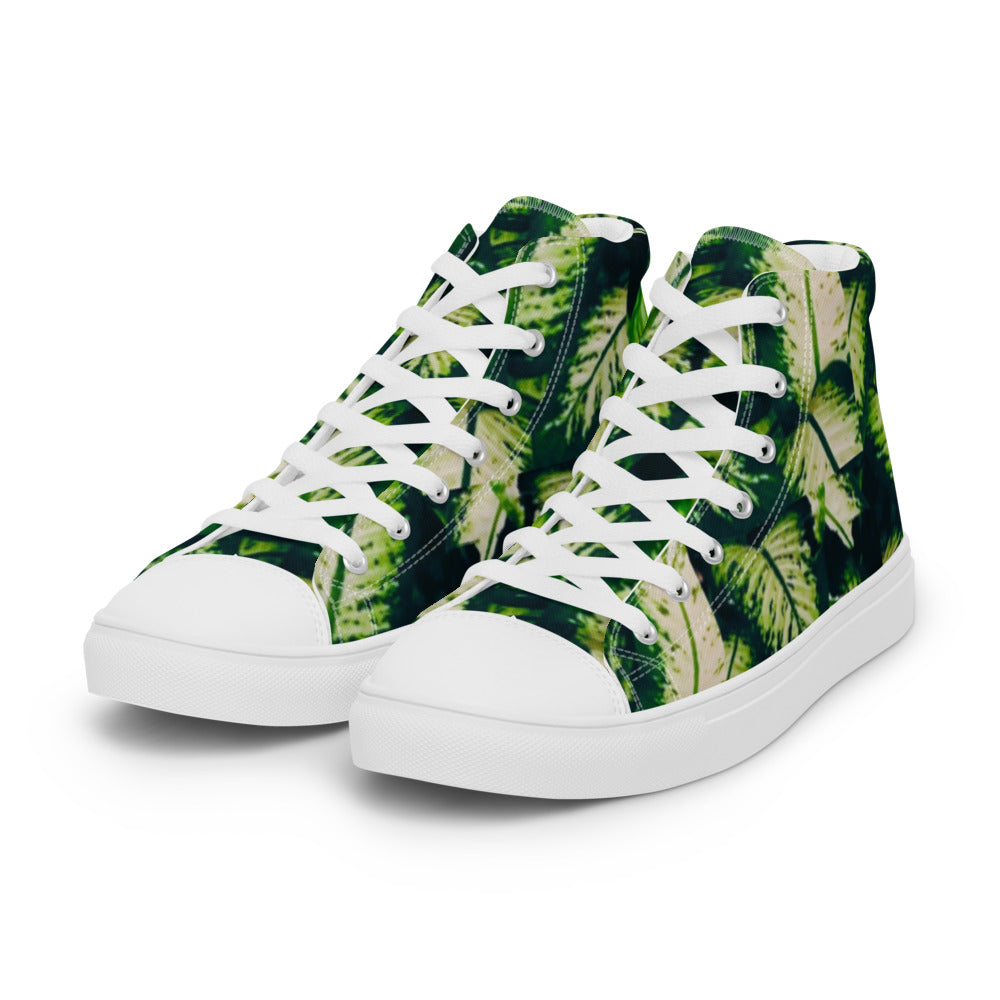 Rainforest Leaves Women's High Tops Left Front