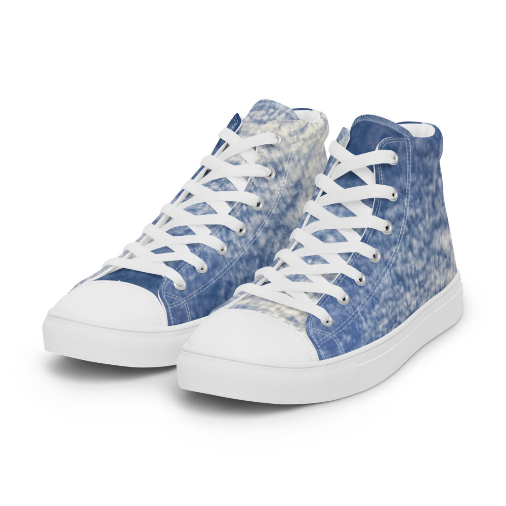 Paintbrush Clouds Women's High Tops Left Front