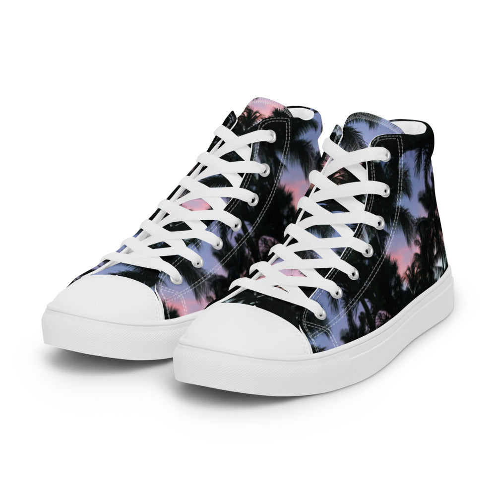 Sunset Palms Women's High Tops Left Front