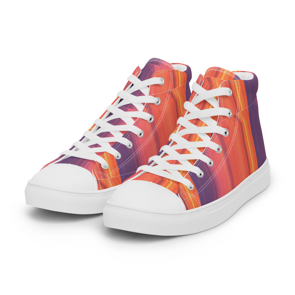 Abstract Sunset Women's High Tops Left Front