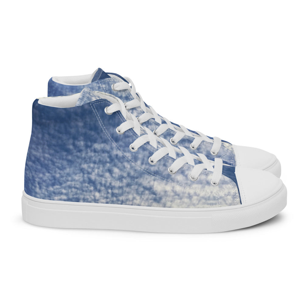 Paintbrush Clouds Women's High Tops Right Shoe