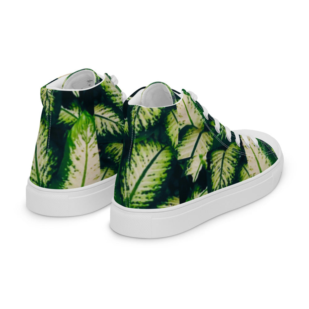 Rainforest Leaves Women's High Tops Right Back