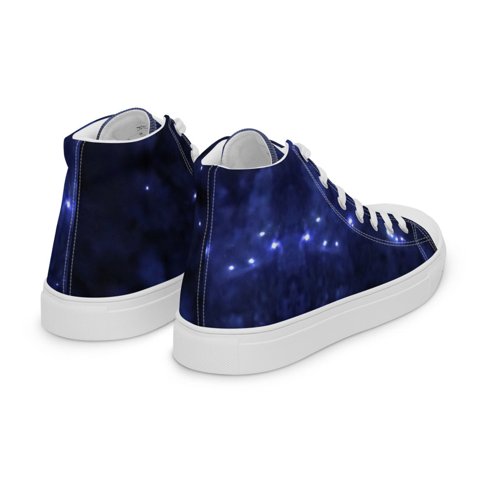 Abstract Galaxy Women's High Tops Right Back