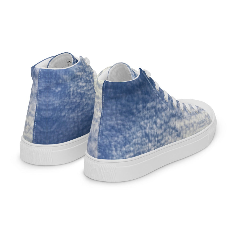 Paintbrush Clouds Women's High Tops Right Back