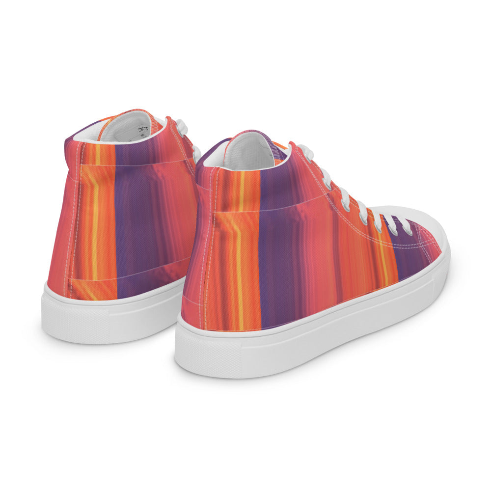 Abstract Sunset Women's High Tops Right Back