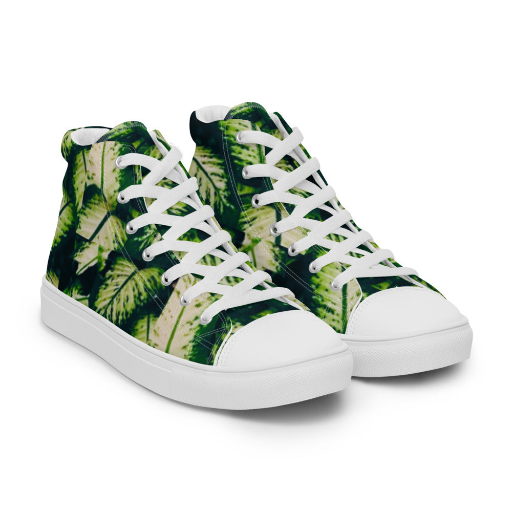 Rainforest Leaves Women's High Tops Right Front