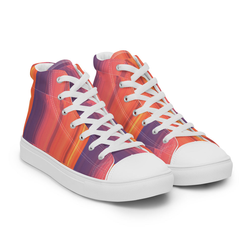 Abstract Sunset Women's High Tops Right Front